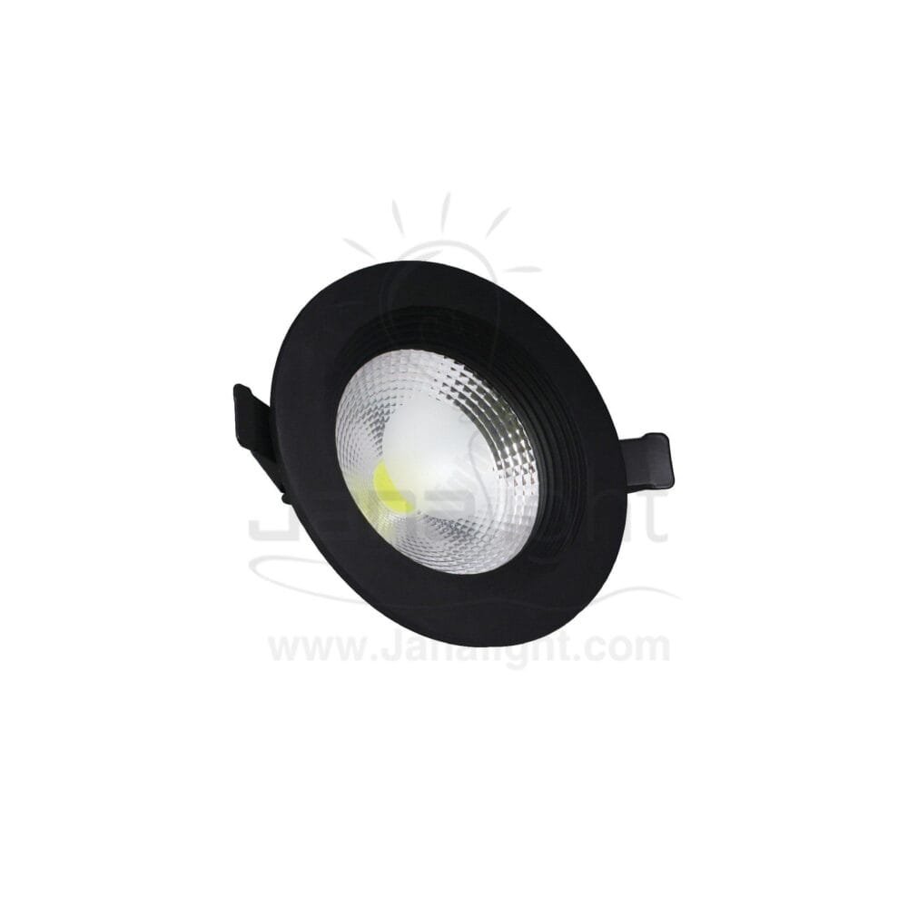 كشاف 10 وات كومبكت ابيض حلق اسود مط جنى لايت plastic white compact 10 watt downlight